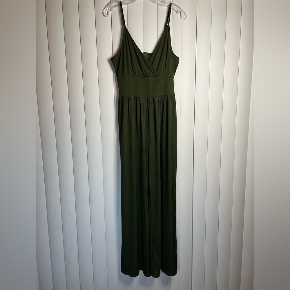 Olive Green Women's Jumpsuit - Picture 10 of 14